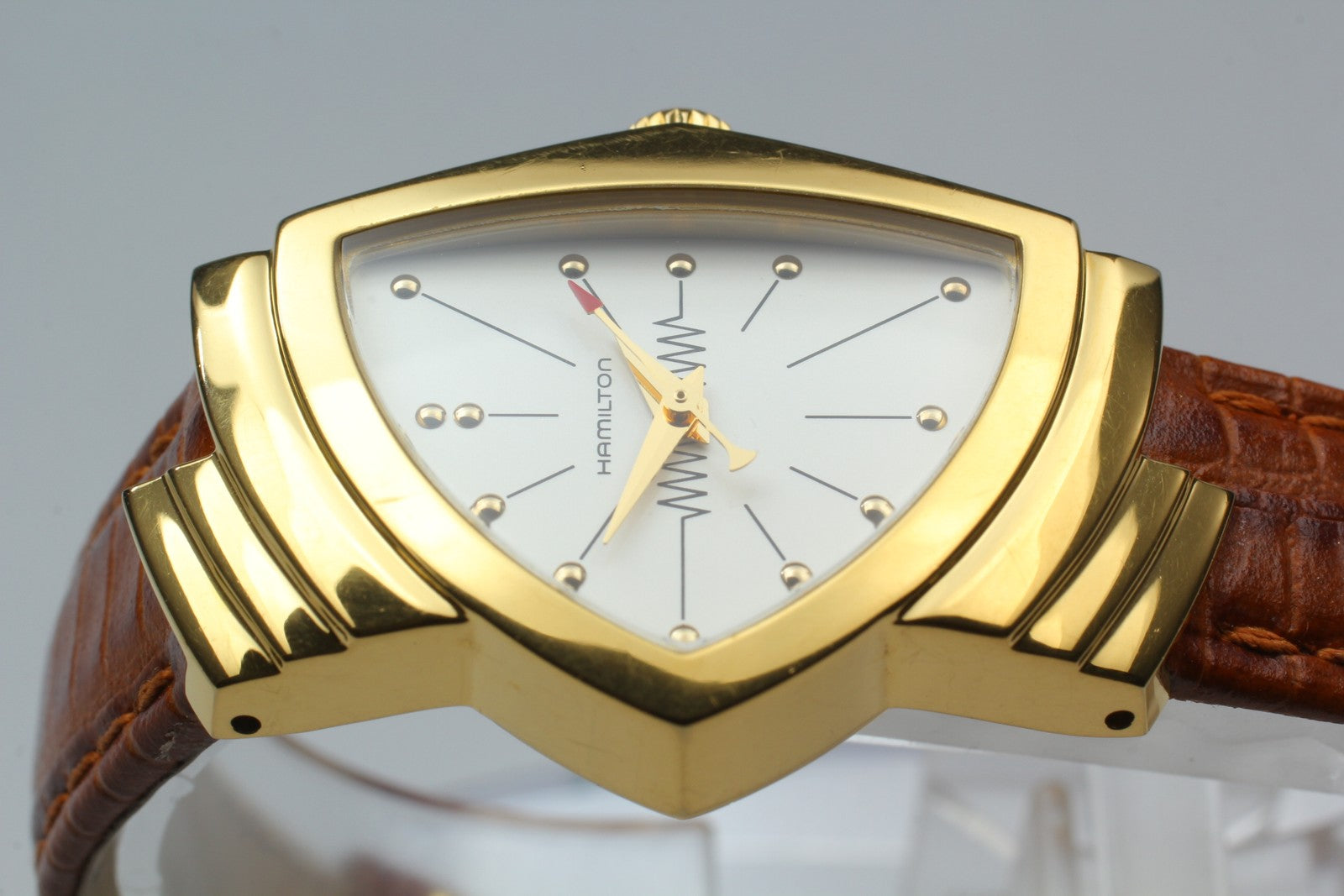 [Exc+5] HAMILTON Ventura H241010 Brown Gold 24mm Quartz Women's Watch