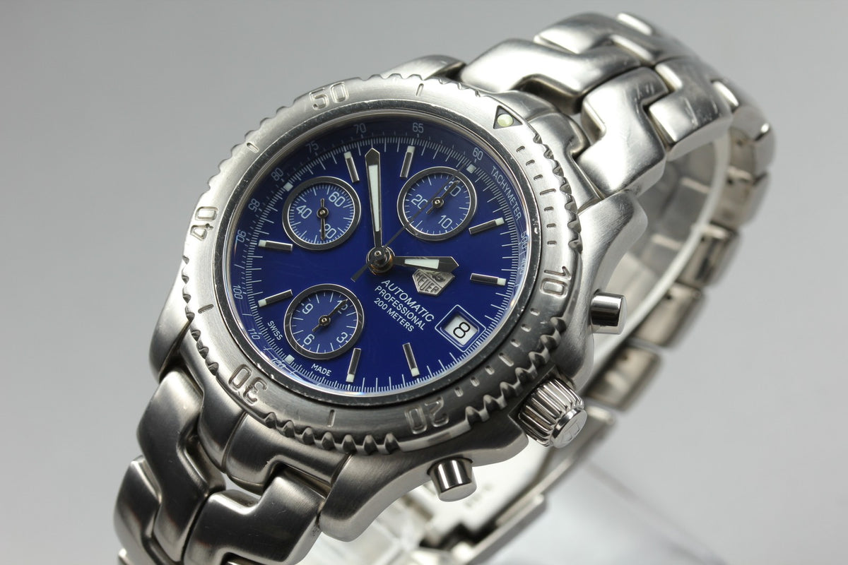 Tag Heuer Link Chronograph CT2110 Blue Dial Date 41m Automatic Men’s Watch [Box]