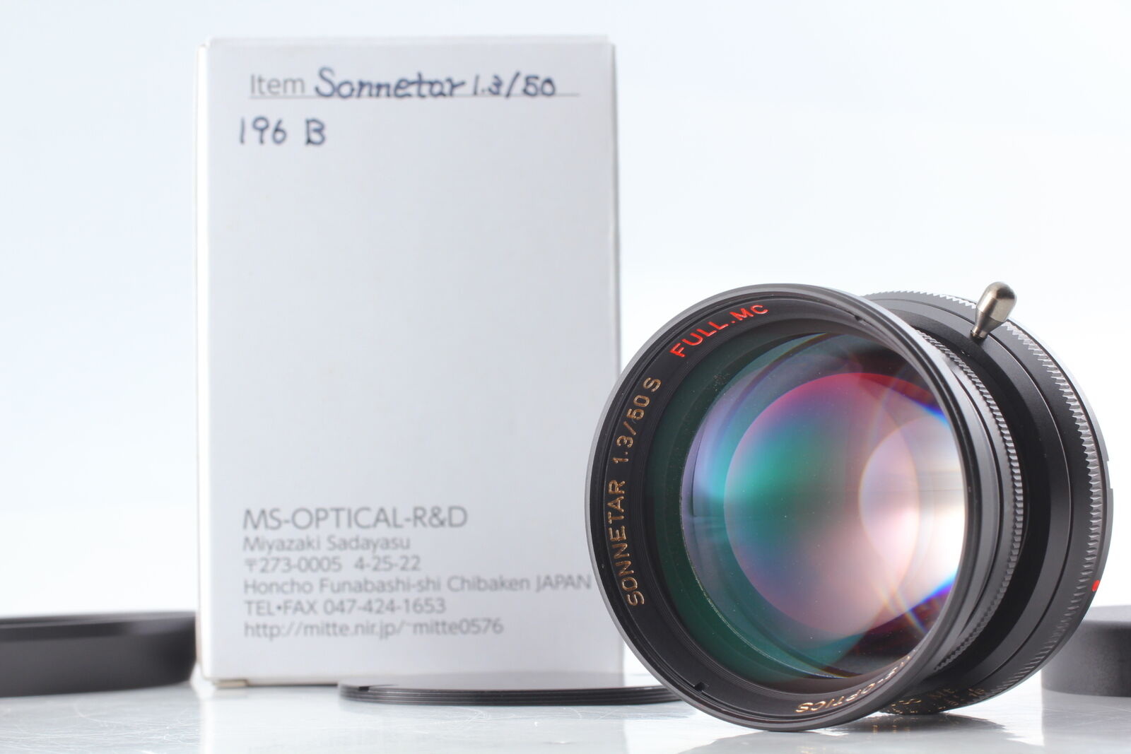 NOS Top MINT MS Optics Sonnetar 50mm S f1.3 Full MC Miyazaki Leica M Lens JAPAN