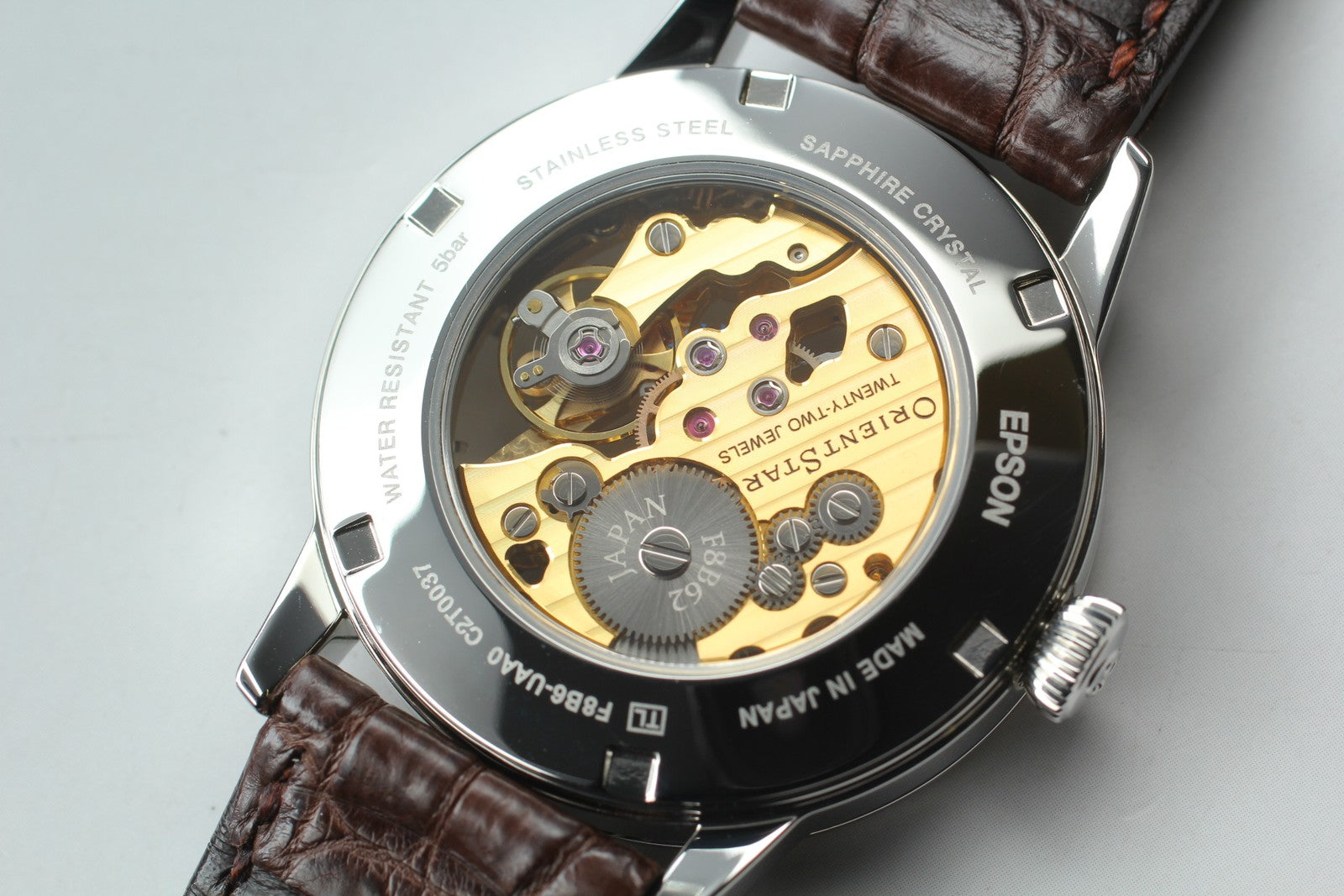 [Exc+5 Box] Orient Star F8B6-UAA0 Power Reserve Hand Winding Men's Watch JAPAN
