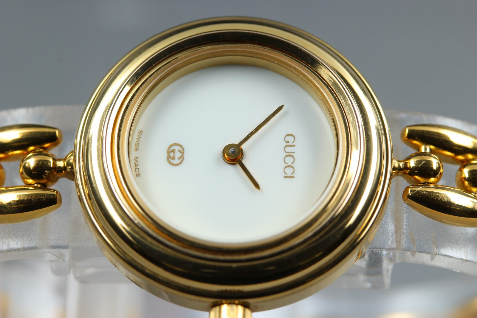 [Overhauled] Gucci Change Bezel 11/12 Gold Bezel 26mm Women's Qz Watch Vintage