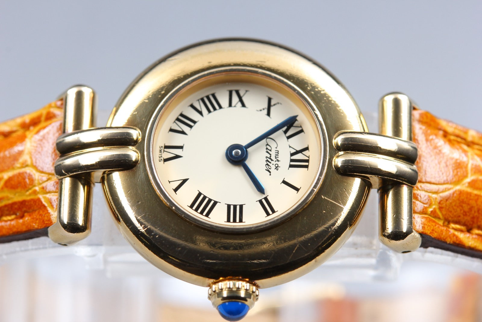 Vintage [Exc+5] Cartier Must Colisee Vermeil 590002 Gold Women's Quartz Watch