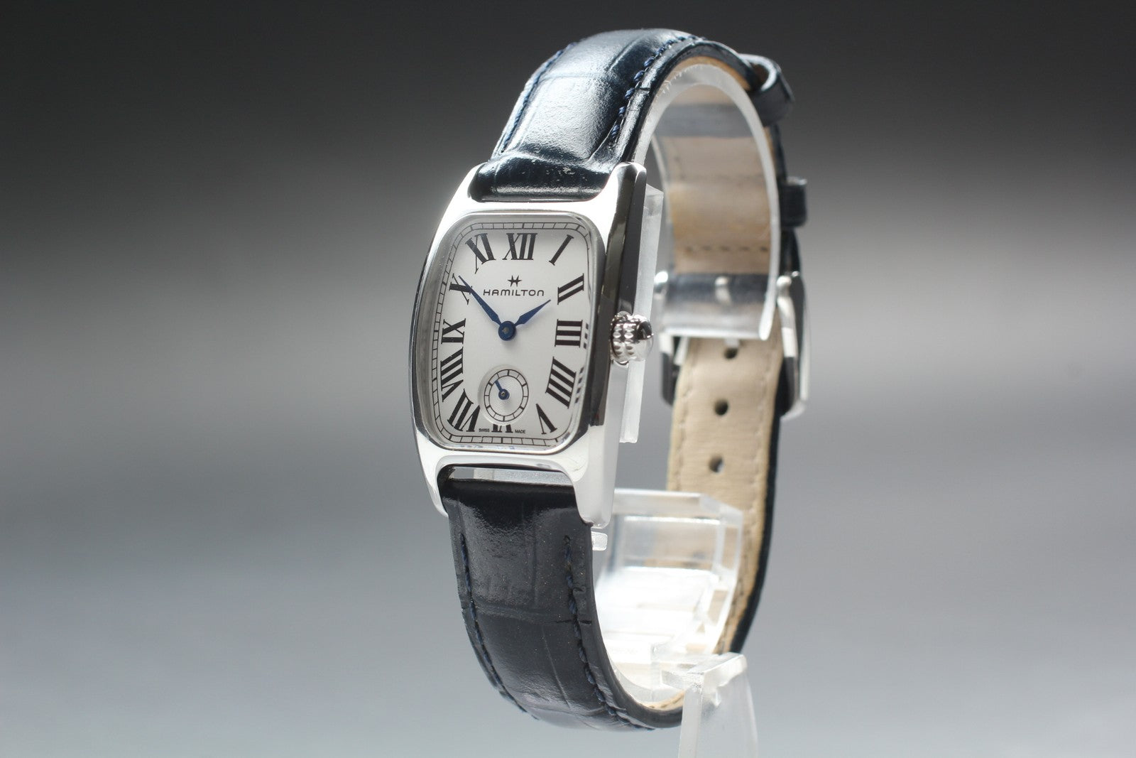 New Batt[Exc+5]Box Hamilton American Classic Bolton H133210 QZ Watch 24mm JAPAN