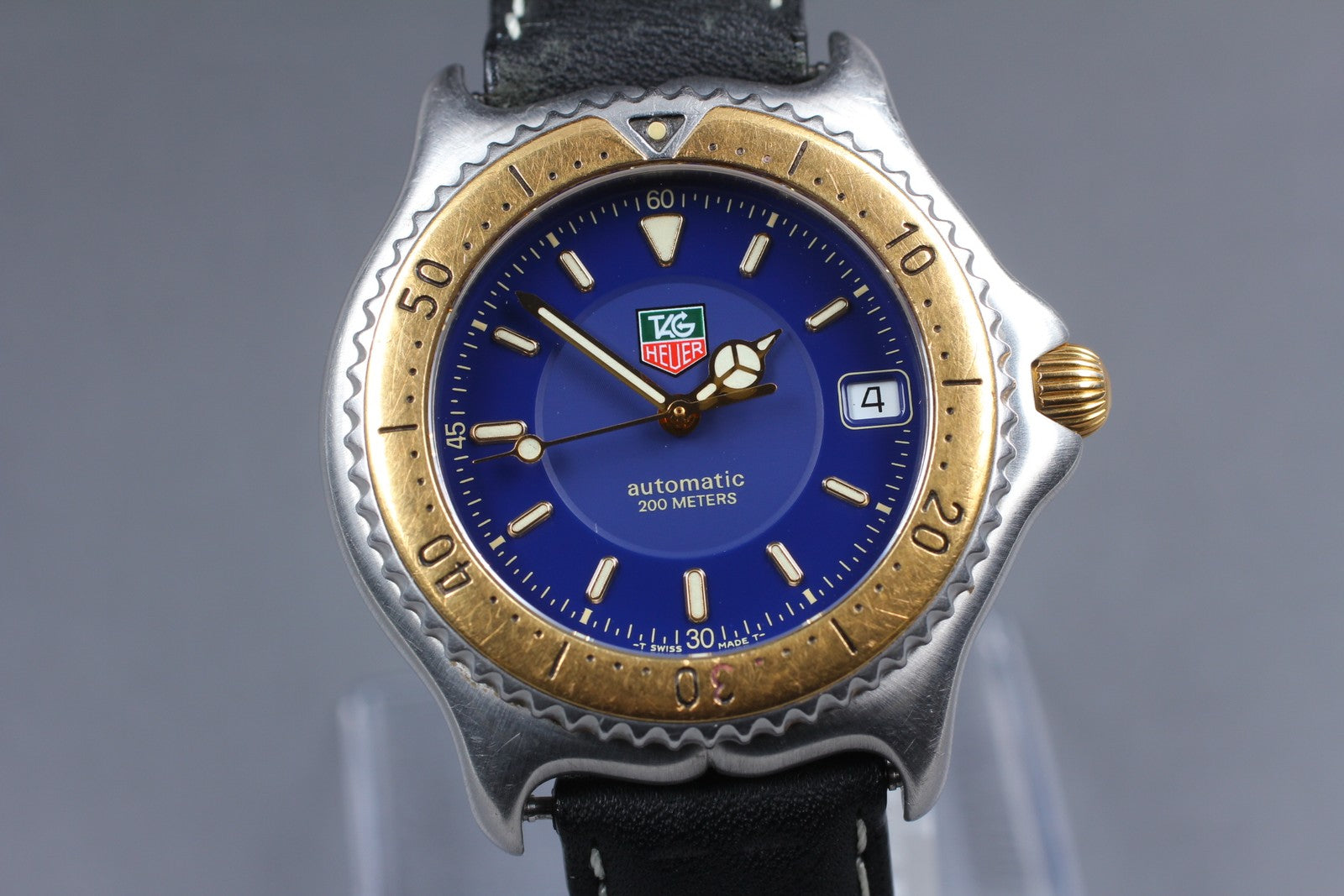 [Exc+5] TAG HEUER Professional WI2151 Blue Dial Automatic Boy's Watch 37mm JAPAN