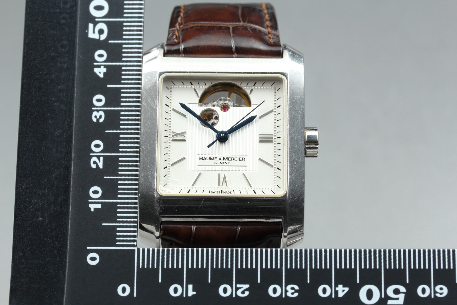 BAUME＆MERCIER Hampton 65577 Automatic White Dial Men's Watch 34mm JAPAN Exc+5