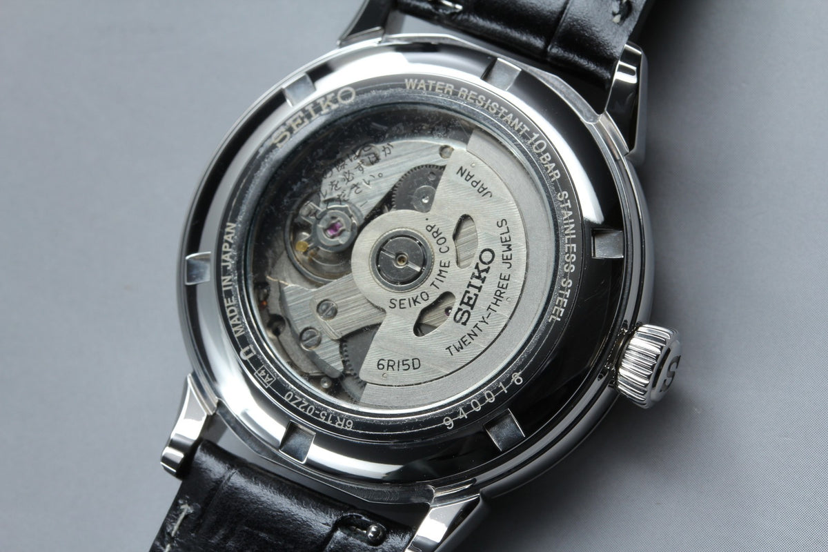 SEIKO Presage 6R15-02Z0 SARX027 AT Enamel Dial White Black 38mm Mens Watch JAPAN