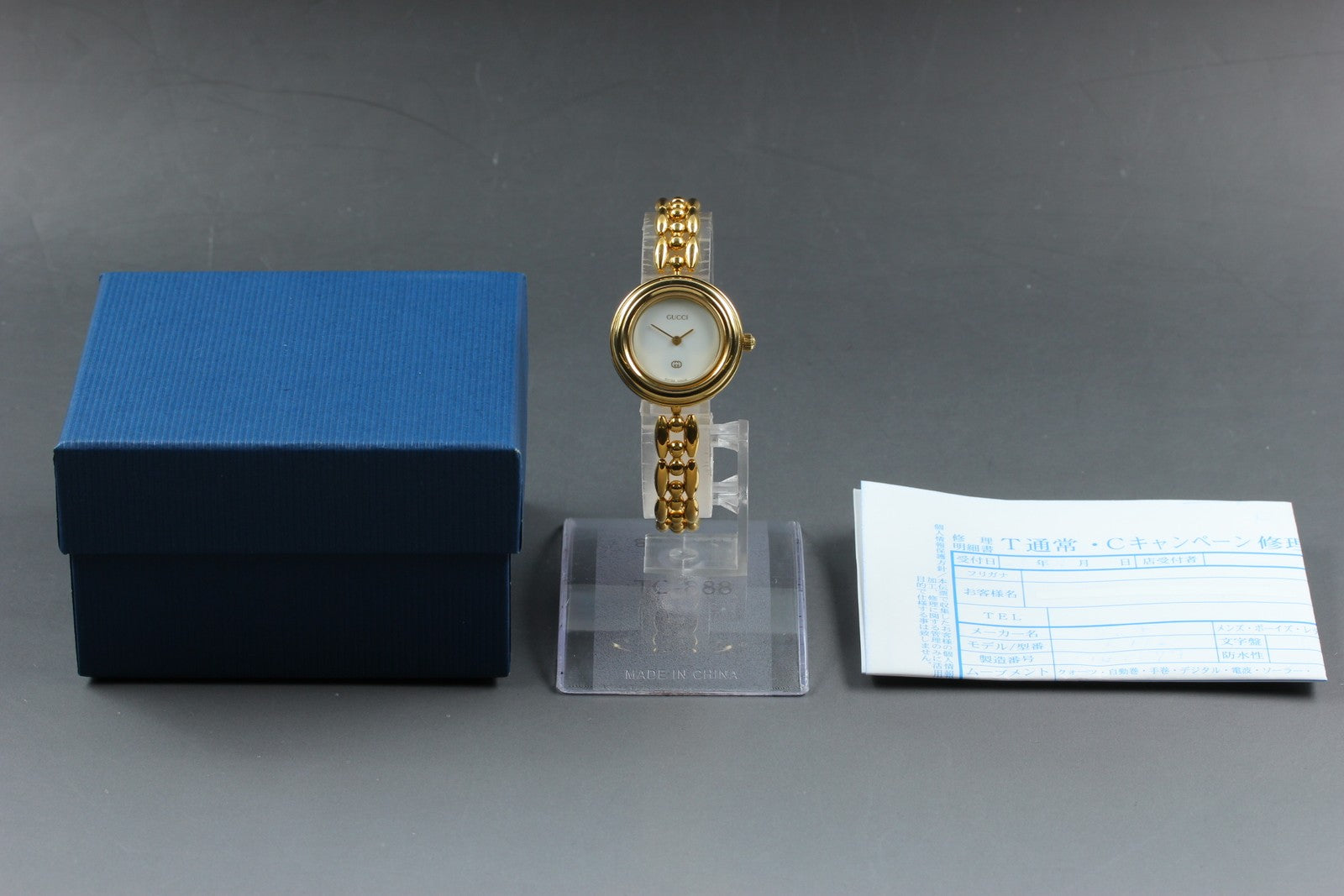 [Overhauled] Gucci Change Bezel 11/12 Gold Bezel 26mm Women's Qz Watch Vintage