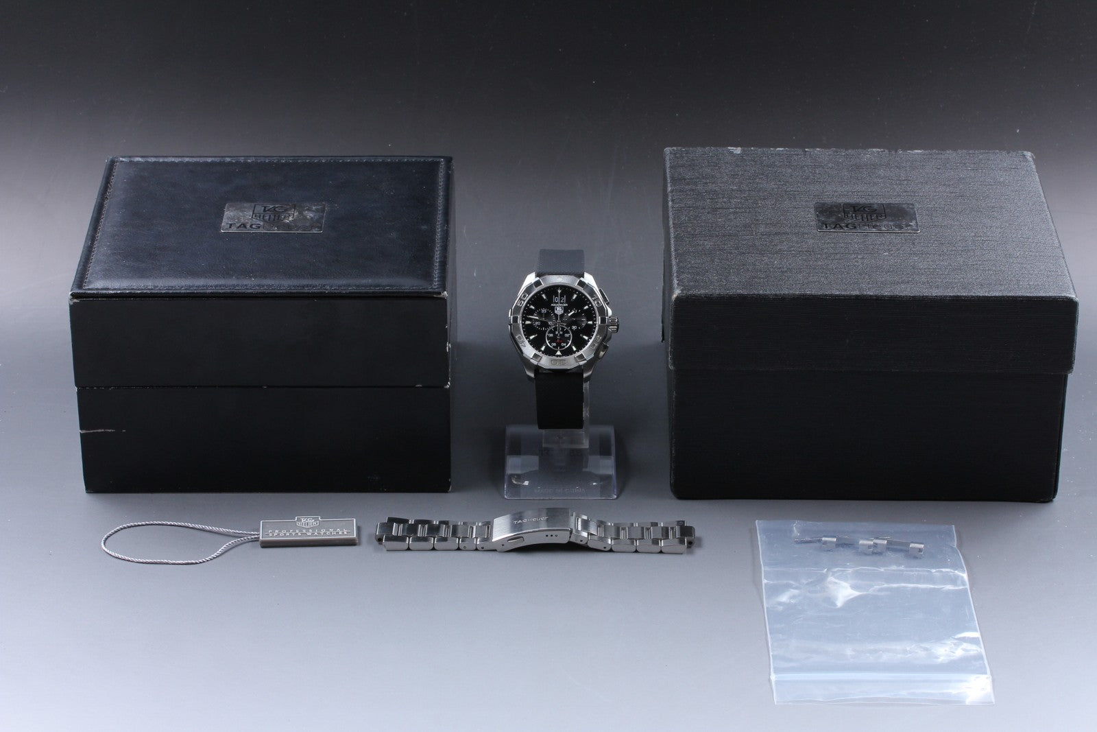 [N MINT]Box TAG HEUER Aquaracer CAY1110-0 Black Quartz Men’s Watch 44mm JAPAN