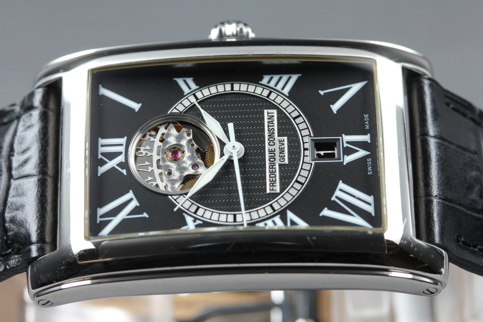 Frederique Constant Heartbeat FC-303/310/315X4C4/5/6 Black 30mm AT Men's Watch