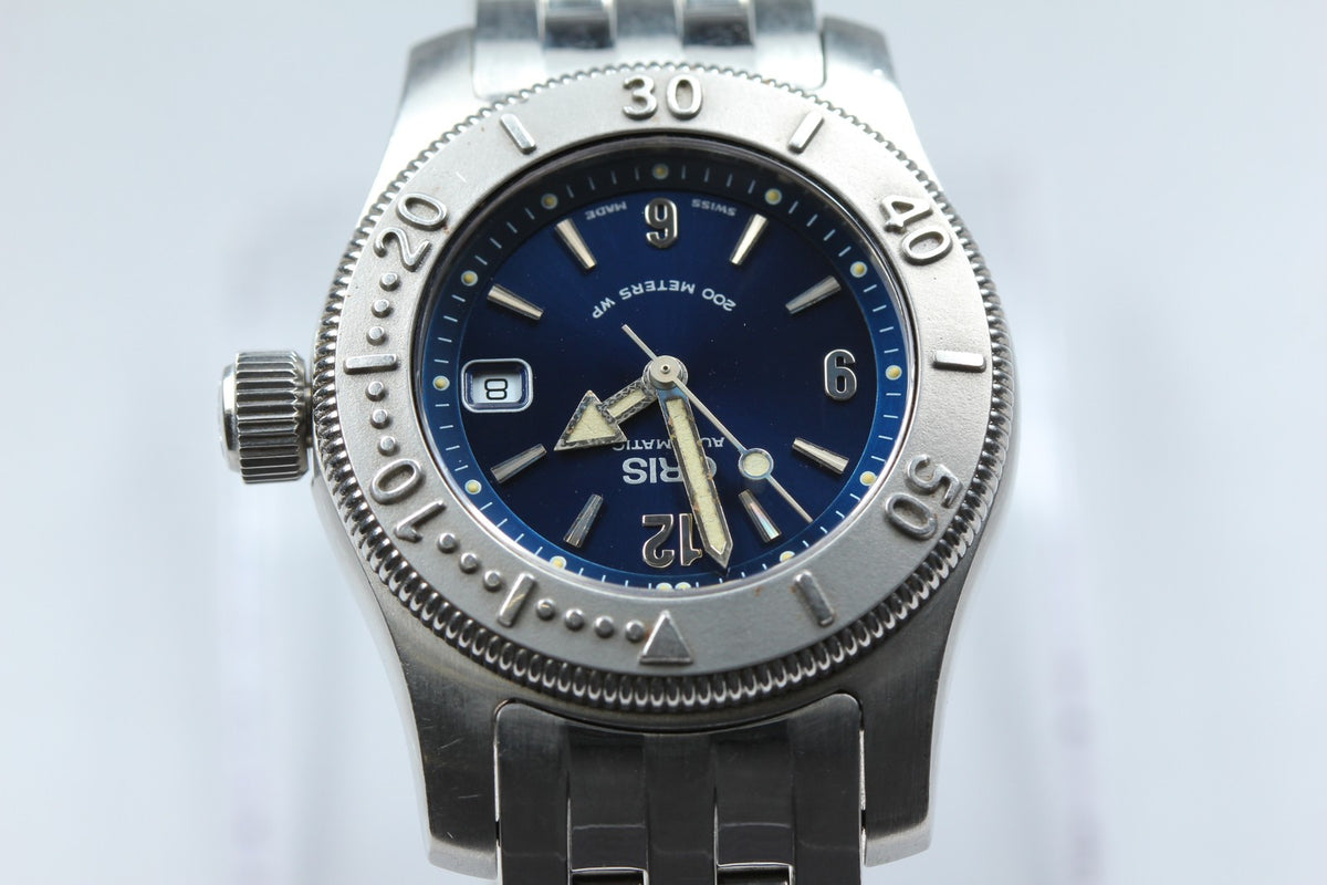 ORIS Big Crown Diver 7508 Automatic Blue Dial Unisex Date Watch 32mm JAPAN Box