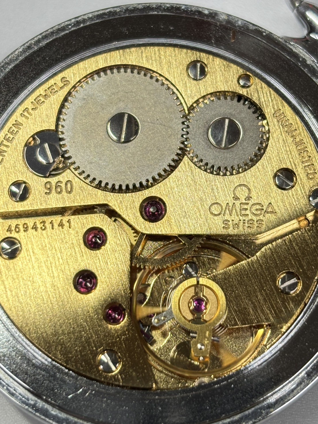 Vintage [Exc+5] OMEGA Geneve Pocket Watch 121.1740 Cal.960 Hand Winding JAPAN