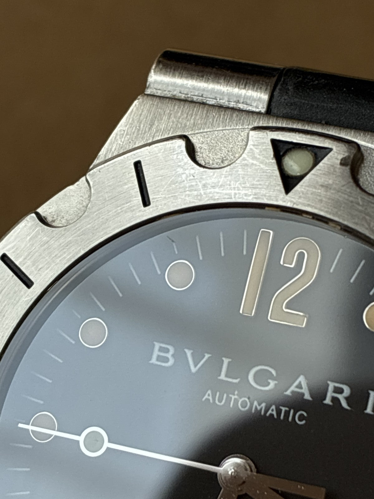 Exc+5*Box BVLGARI Diagono Scuba SD38S Black Automatic Men's Watch 38mm JAPAN