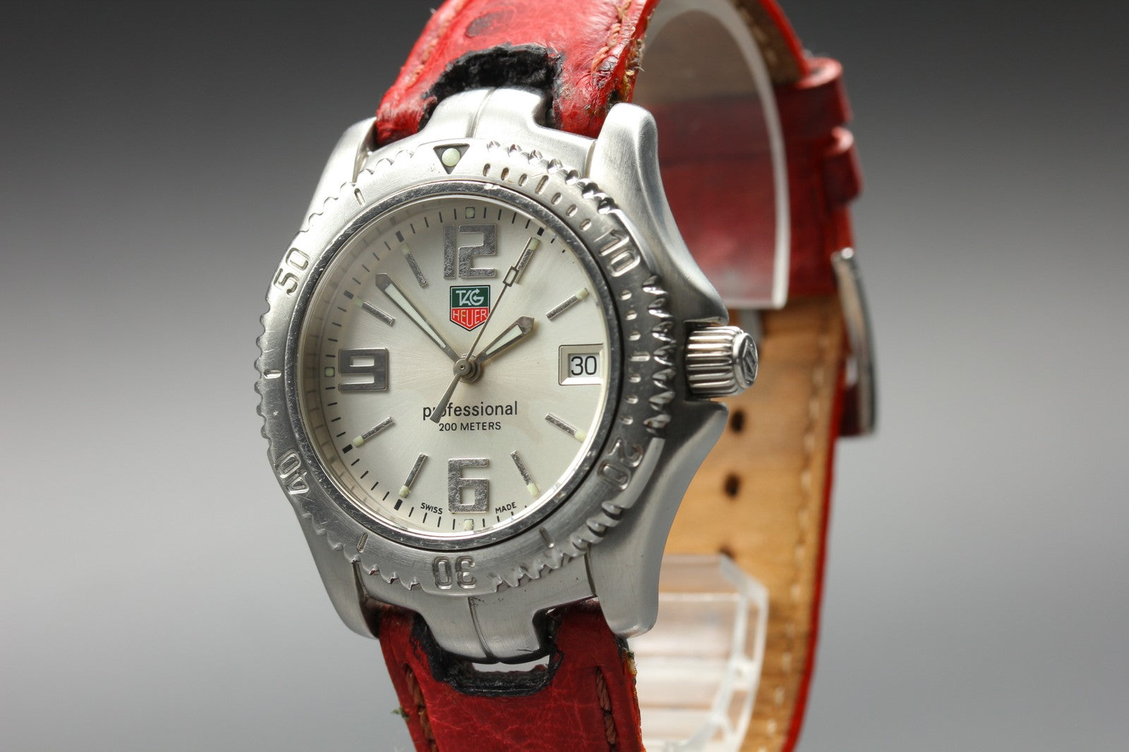 New Batt TAG Heuer Link WT1212 Date Quartz Silver Dial Men's Watch 36mm JAPAN