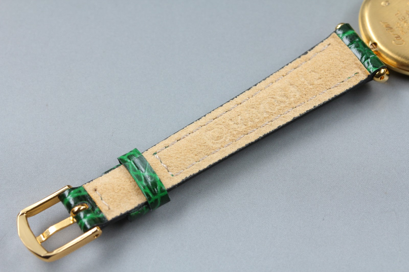 Vintage Cartier Must Colisee Vermeil 590002 Green Gold Women's Qz Watch [Box]