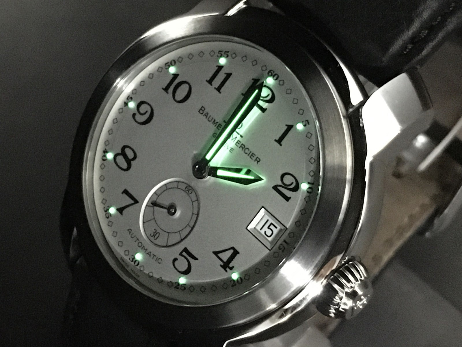 Baume & Mercier Capeland MV045221 Men's Silver Automatic Date Watch 39mm Exc+5