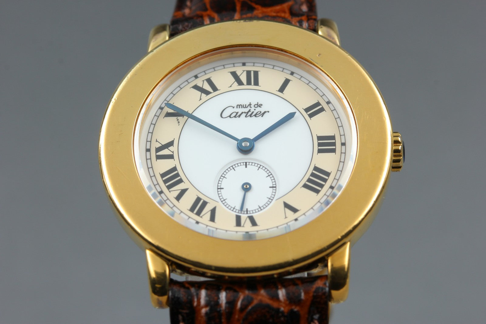 Vintage Cartier Must de Cartier Ronde 1810 1 Gold Brown 32mm Unisex Quartz Watch
