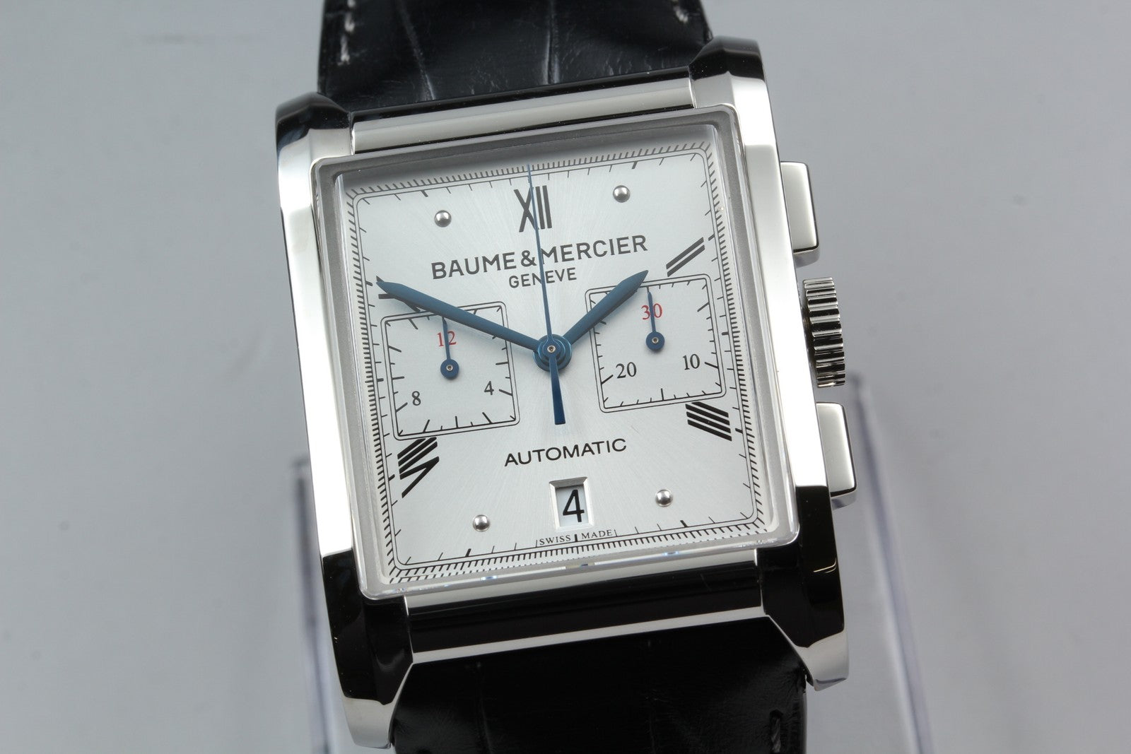 N MINT*Box BAUME＆MERCIER Hampton 65699 Automatic Silver Men's Watch 34mm JAPAN