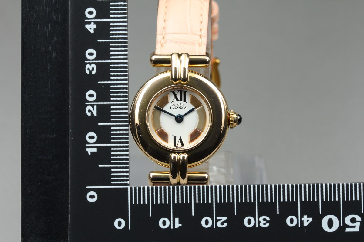 Cartier Must Colisee Vermeil 590002 Pink Gold Women's Quartz Watch Vintage