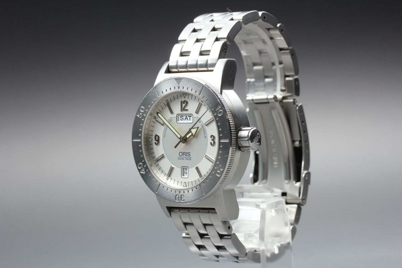 [Exc+5] ORIS Divers Regulator 635-7514 Silver Date 41mm Automatic Men’s Watch