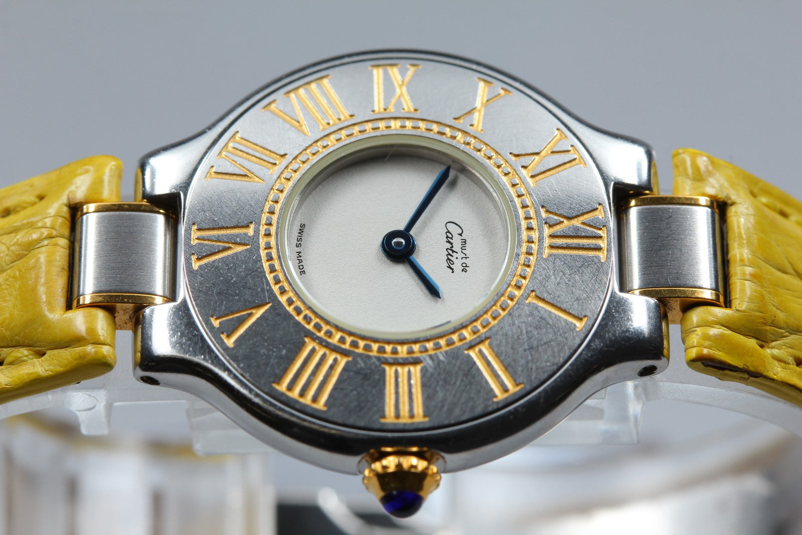 Overhauled[Exc+5] Cartier Must de Cartier 21 27mm Yellow Silver Women's Qz Watch