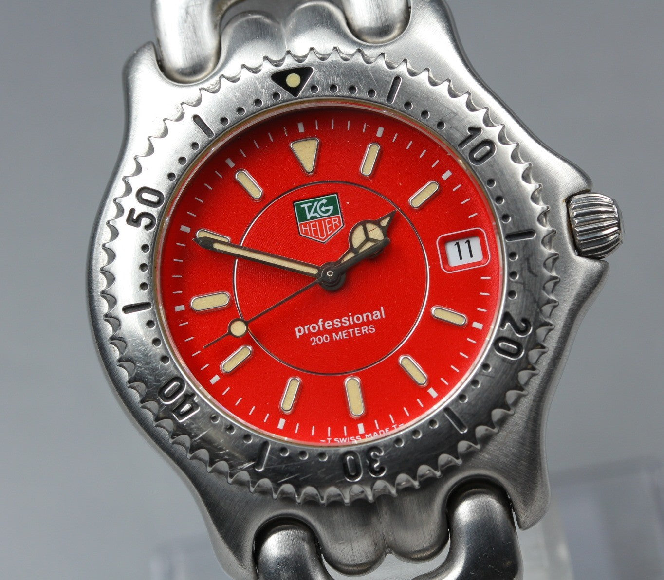 TAG HEUER S/el Professional 200M WG111C Red Dial 39mm Men's Quartz Watch