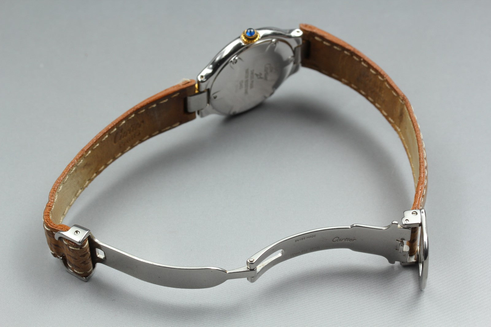 Exc+5 Box Cartier Must de Cartier 21 1340 Brown Silver 27mm Women's Quartz Watch