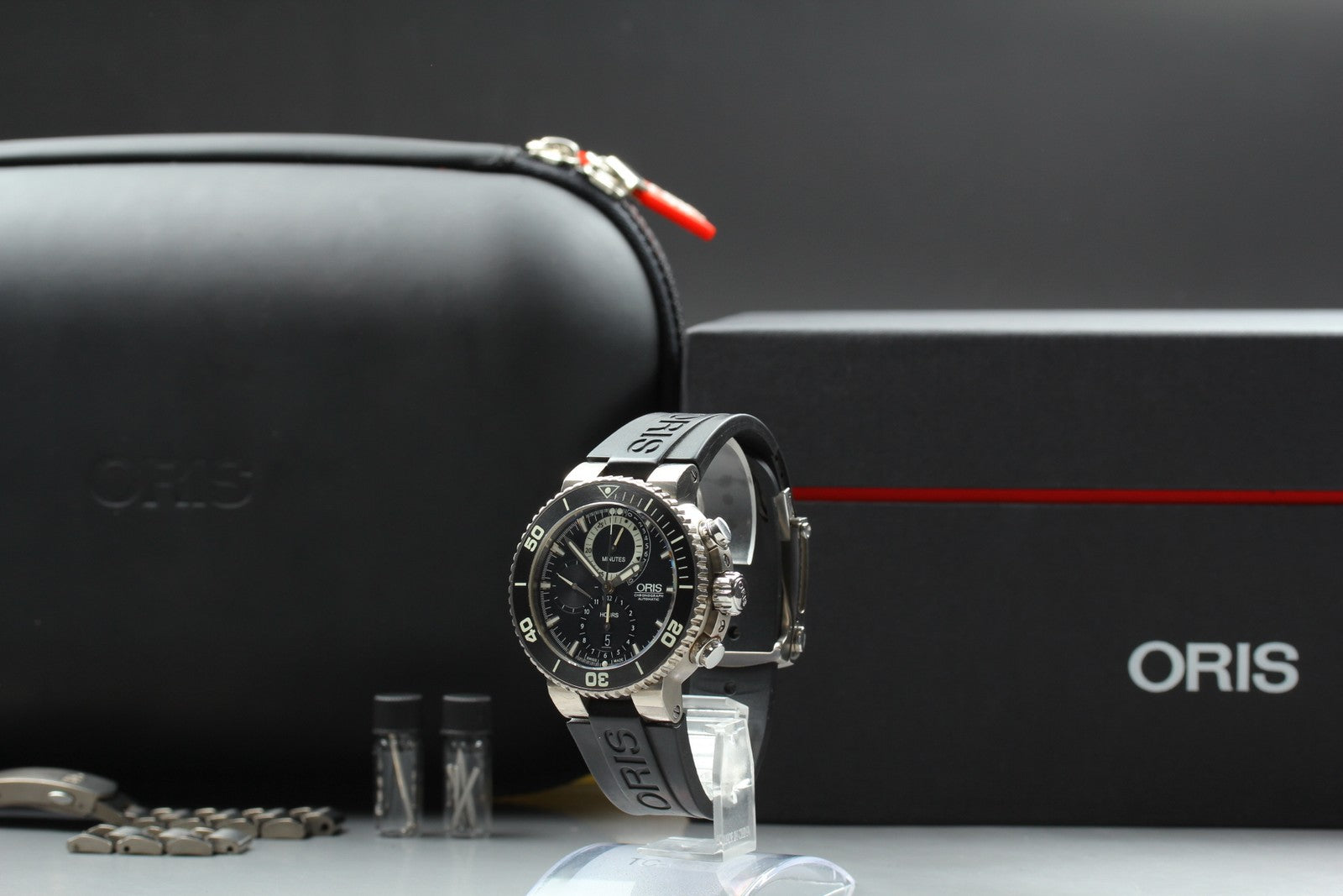 ORIS Carlos Coste Cenote Titanium 7655-71 Automatic Black Men's Watch 46mm Exc+5
