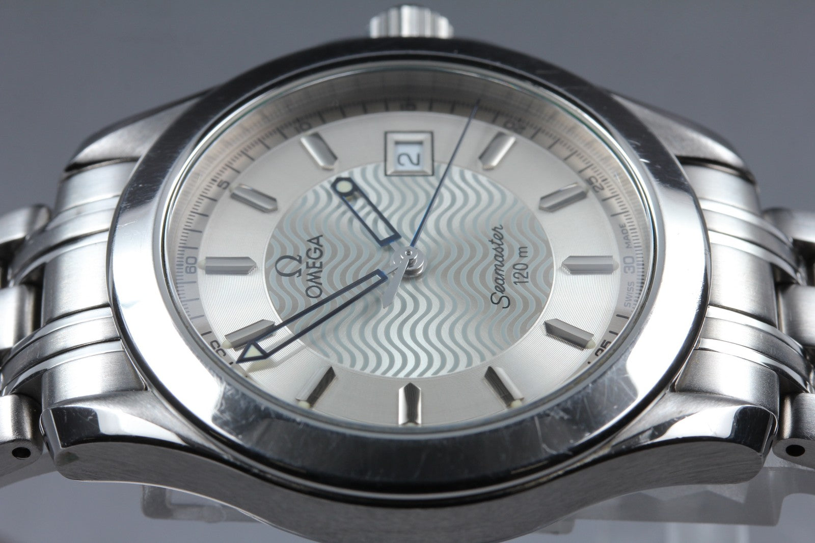 [Exc+5] Omega Seamaster 120M 2511.31 Cal.1538 Silver Date Quartz 36mm Mens Watch