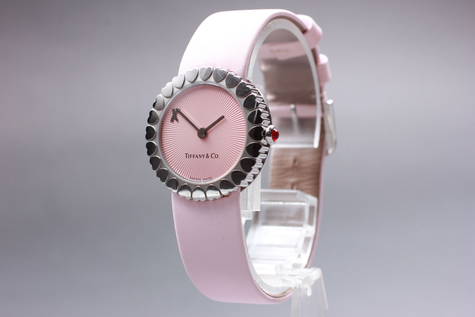 New Battery[Exc+5] Tiffany & Co Paloma Picasso Pink 28mm Woman's Quartz Watch JP