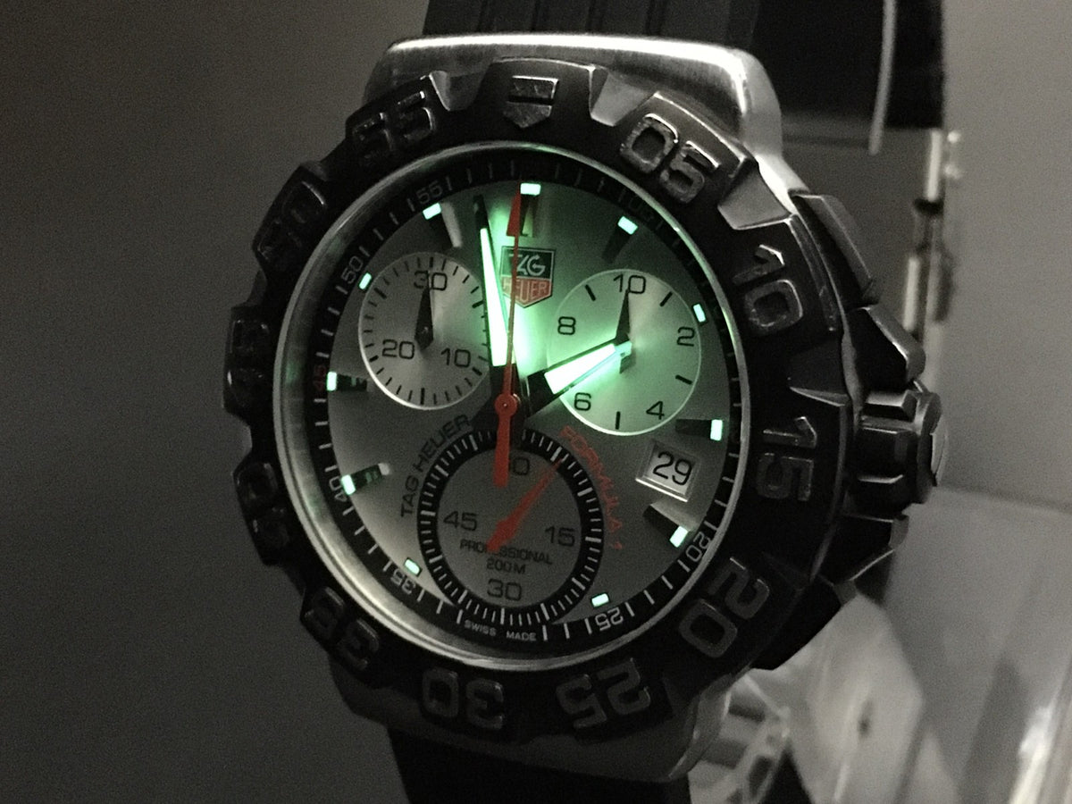 TAG HEUER Formula 1 CAH1111 Silver Dial Quartz Men's Watch 41mm JAPAN Box