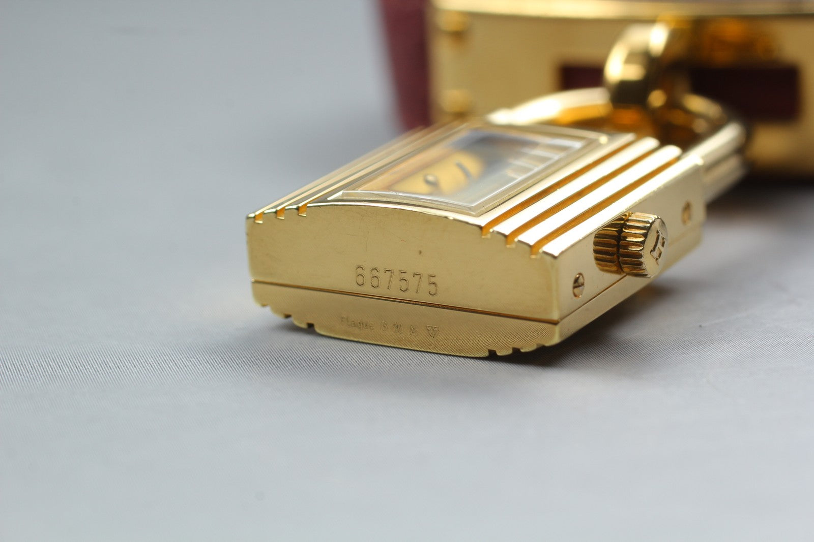 Vintage [Exc+5] HERMES Kelly Watch Gold Red Leather "X" Woman's Quartz Watch