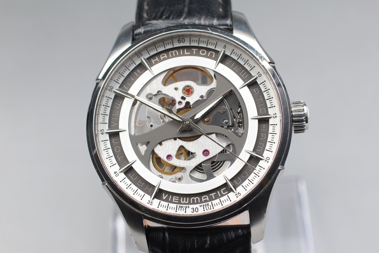 [Exc+5 Box] Hamilton Jazzmaster Viewmatic H425550 Automatic Skeleton Men’s Watch