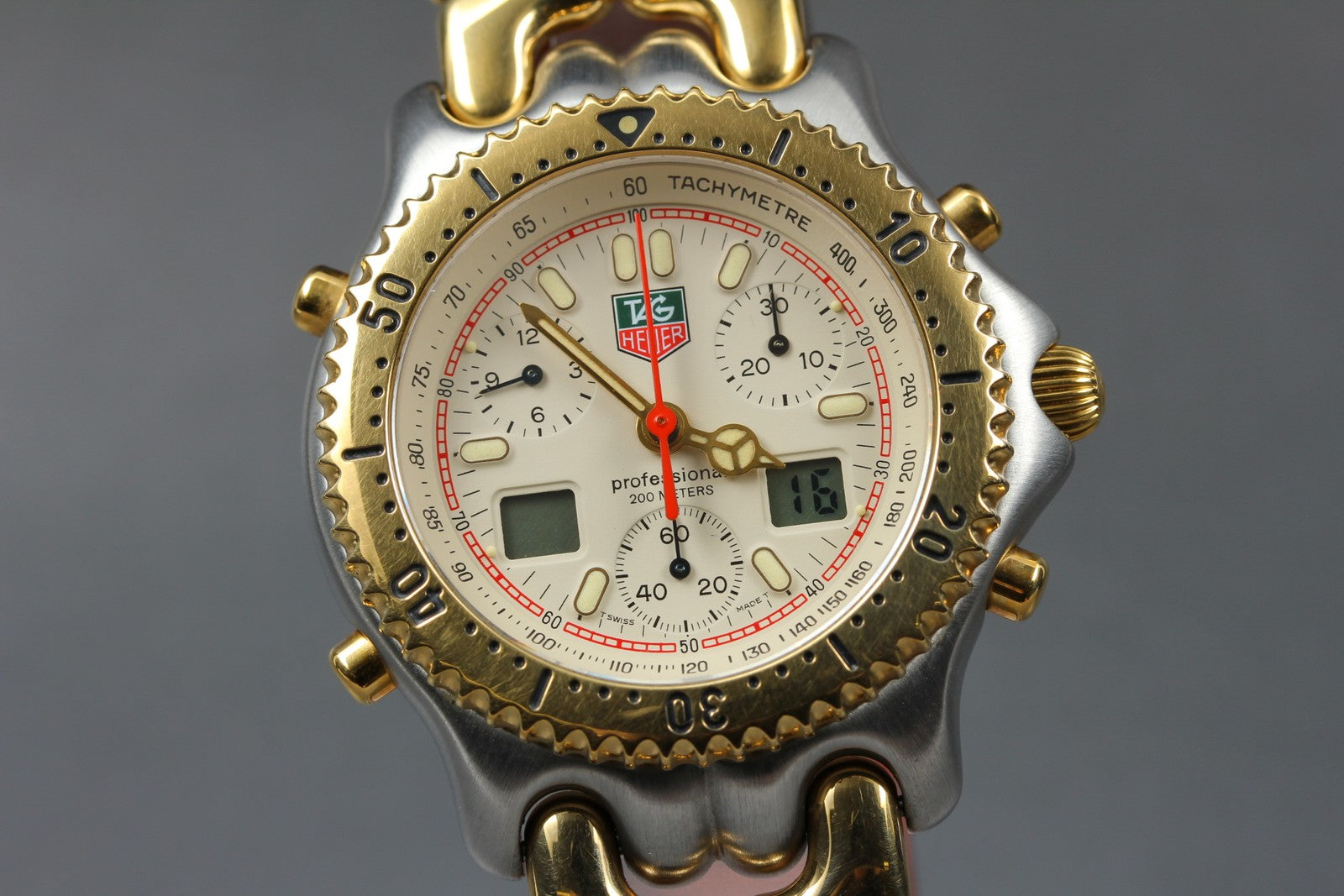 Vintage [Exc+4 Box] TAG HEUER S/el CG1123-0 Chronograph Quartz Men's Watch