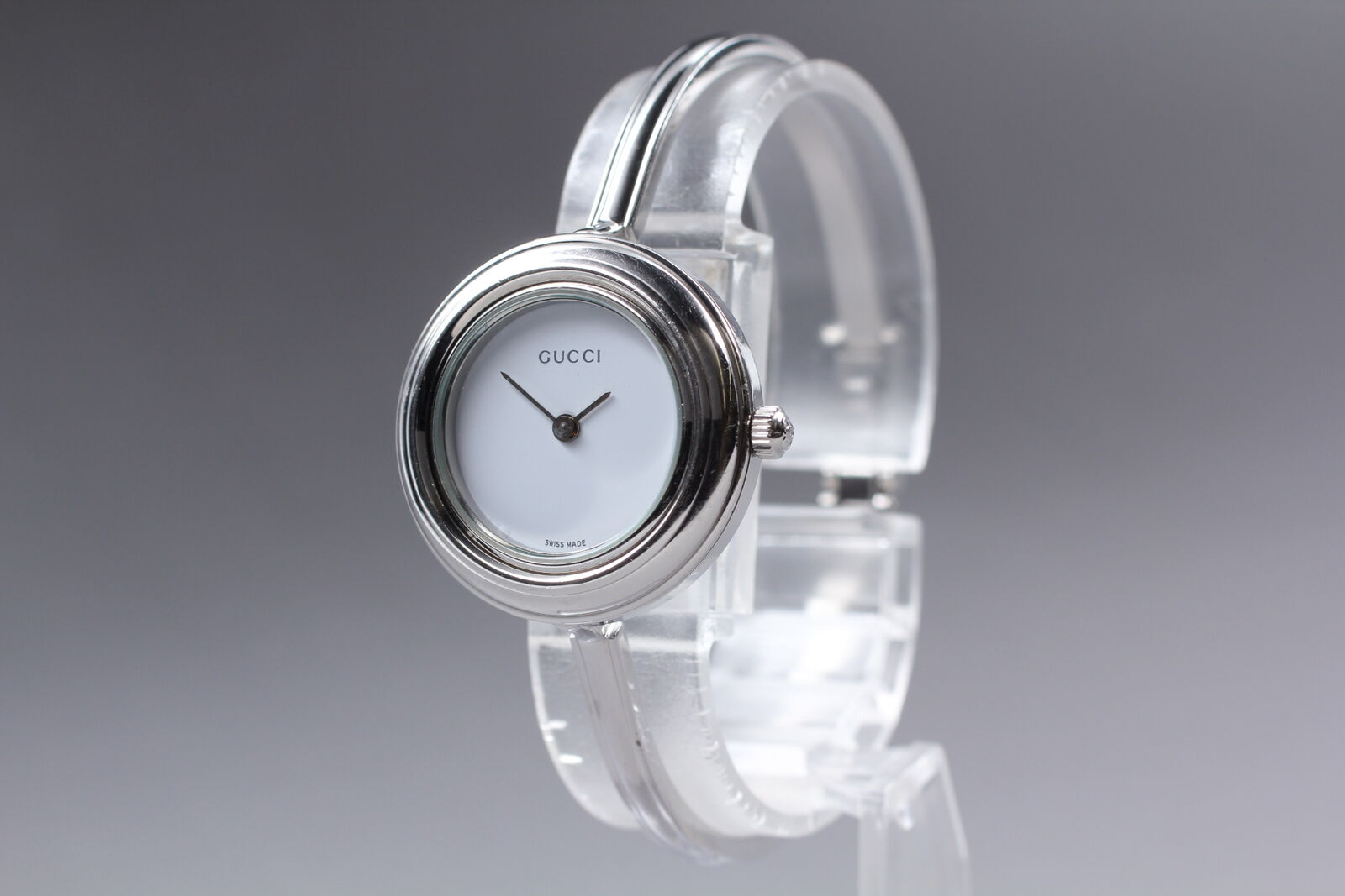 New Battery [Exc+5] Gucci Change Bezel 11/12.2L Silver Women's Quartz Watch JP