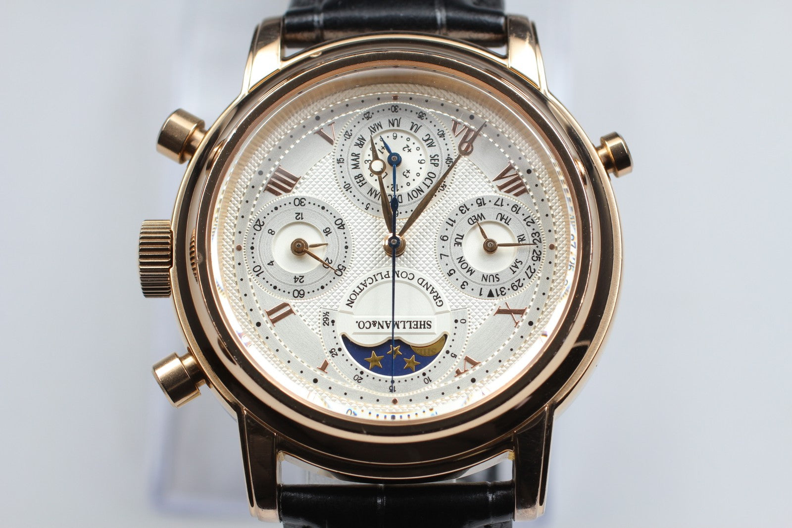 [Exc+5] SHELLMAN Grand Complication Premium 6771-T011179 TA Qz Watch From JAPAN