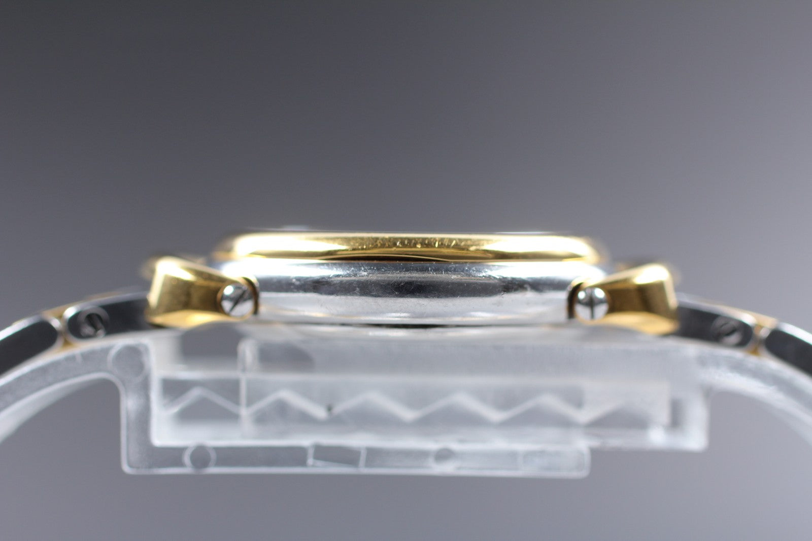 Vintage [Exc+4] Hermes Pullman PU2.240 Ivory Dial 24mm Date Woman's Quartz Watch