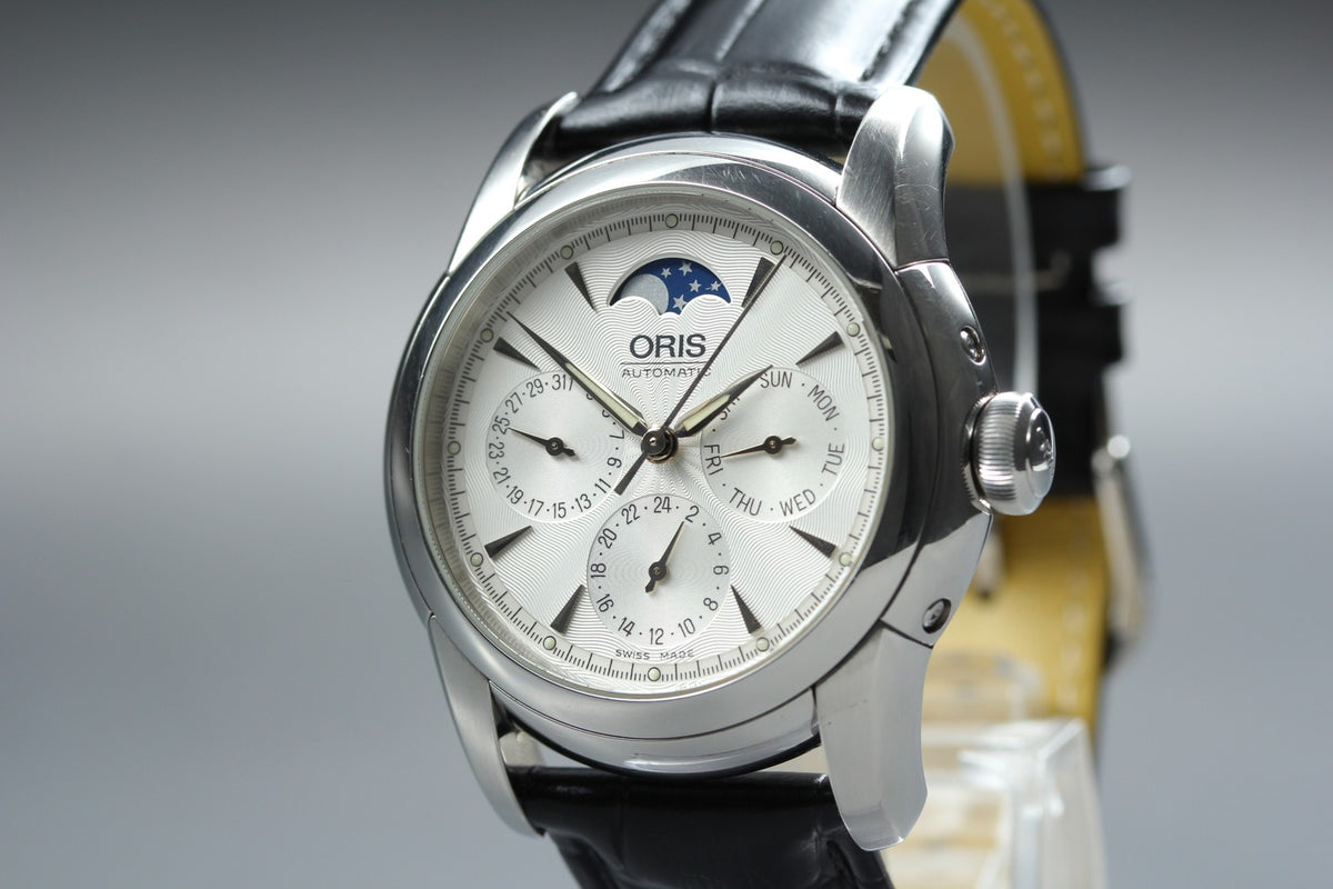 ORIS Artelier Complication 7554 Moon Phase Silver Black 38mm Quartz Men’s Watch