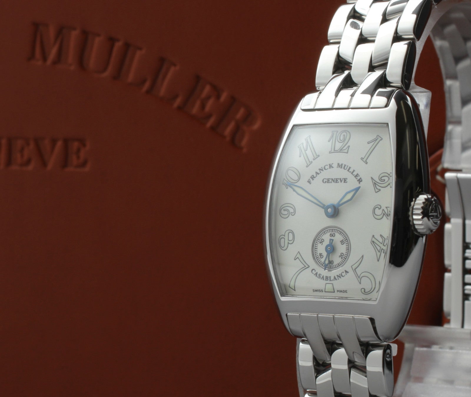 [Near MINT Box] Franck Muller Tonneau Curvex 1750S6 Silver Manual Women's Watch