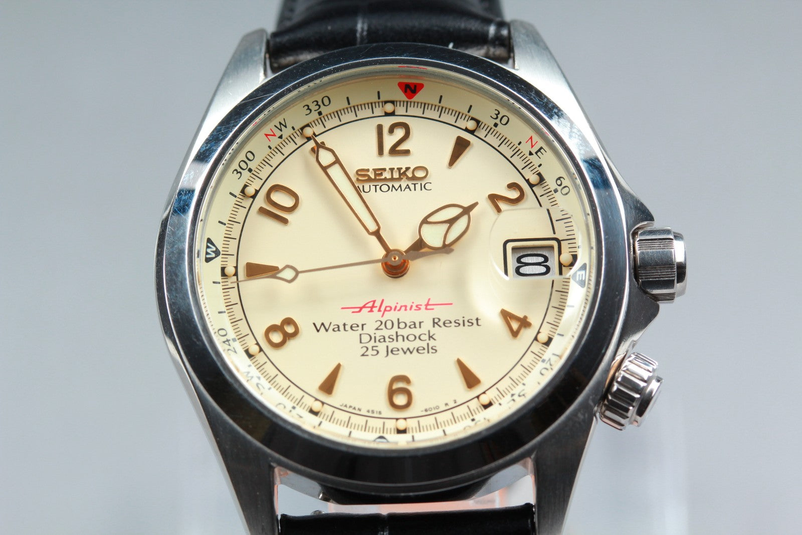 [Exc+5] SEIKO Alpinist 4S15-6000 SCVF007 Cream Dial Automatic Men's JAPAN