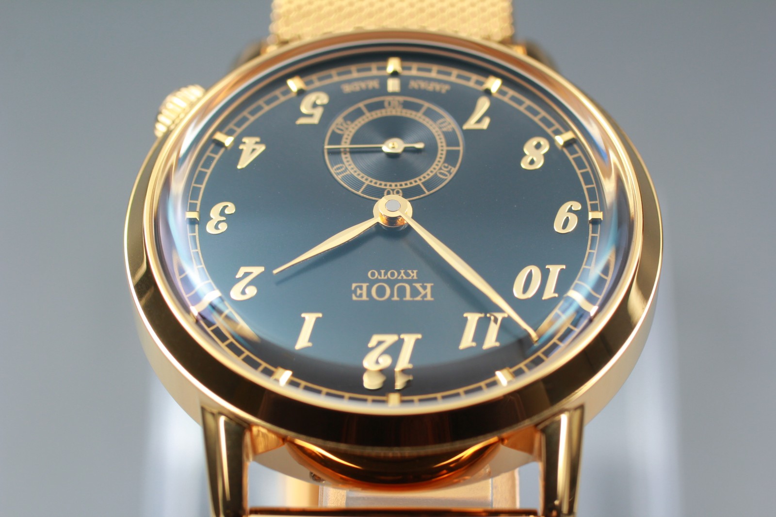 [N MINT Box] KUOE KYOTO OLD SMITH 90-007﻿ Gold Black Automatic Men's Watch JAPAN
