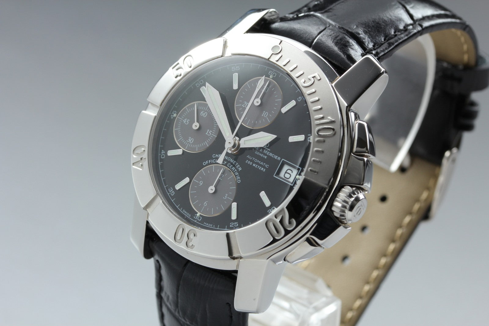 BAUME＆MERCIER Capeland 65352 Automatic Chronograph Black Men's Watch 40mm JP Box