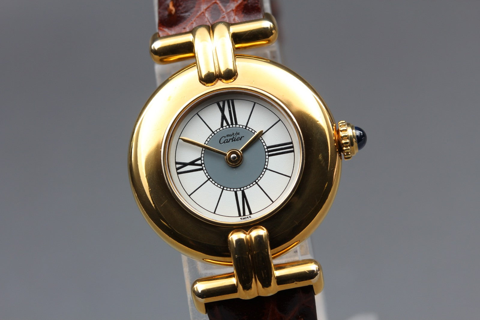 Vintage [Near MINT Box] Cartier Must Colisee Vermeil 590002 Women's Quartz Watch