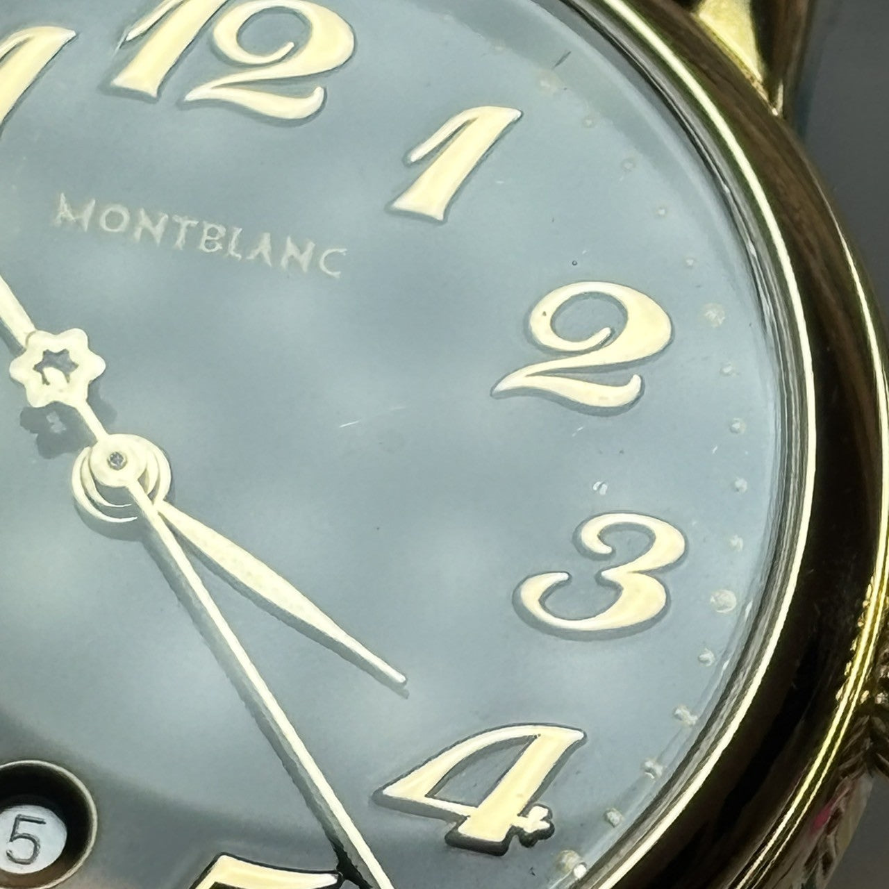 [Exc+5] Montblanc Meisterstuck 7005 Black Dial Gold Unisex Quartz Watch JP