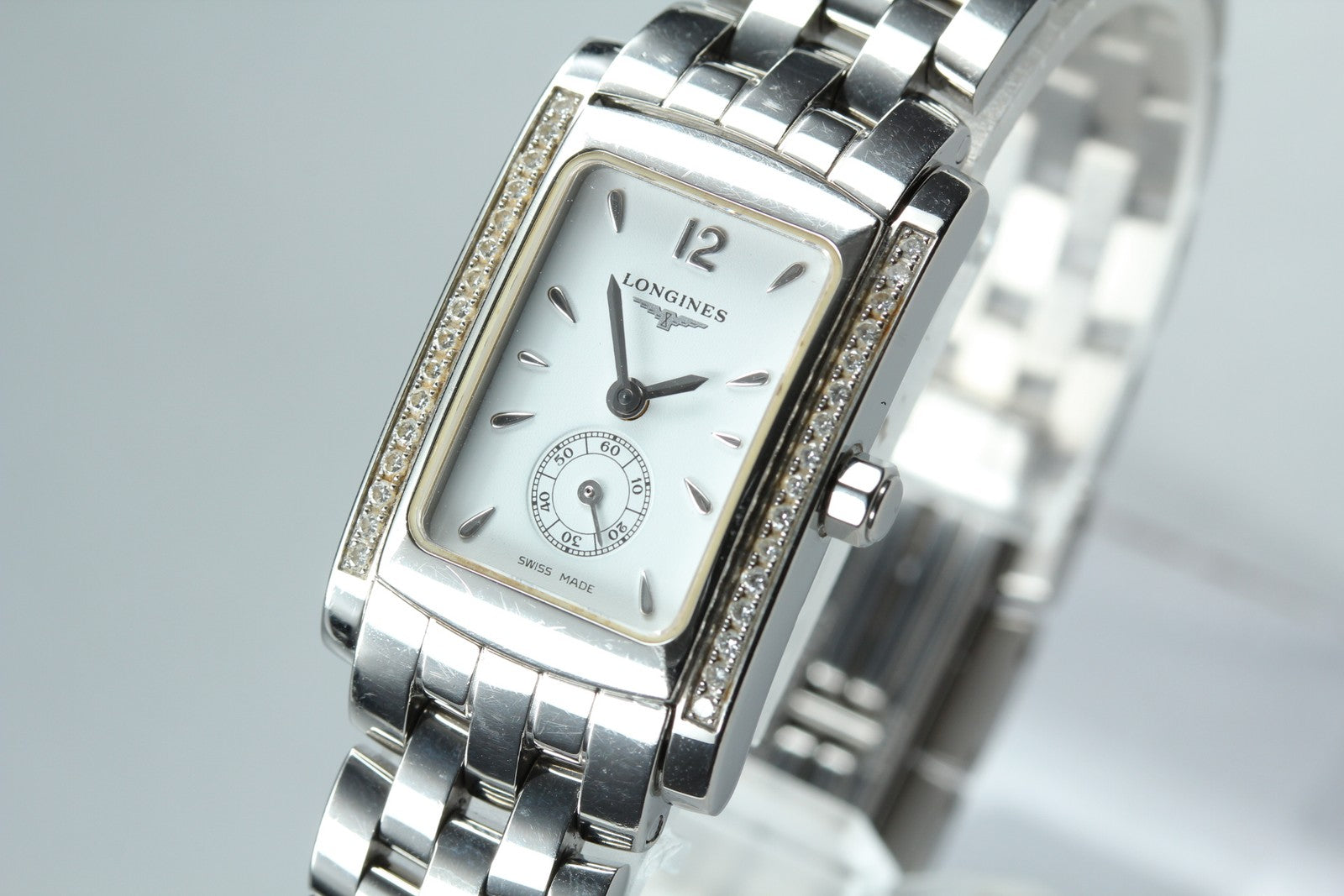 New Batt LONGINES Dolce Vita L5.155.0 Quartz White Dial Women's Watch 20mm JAPAN