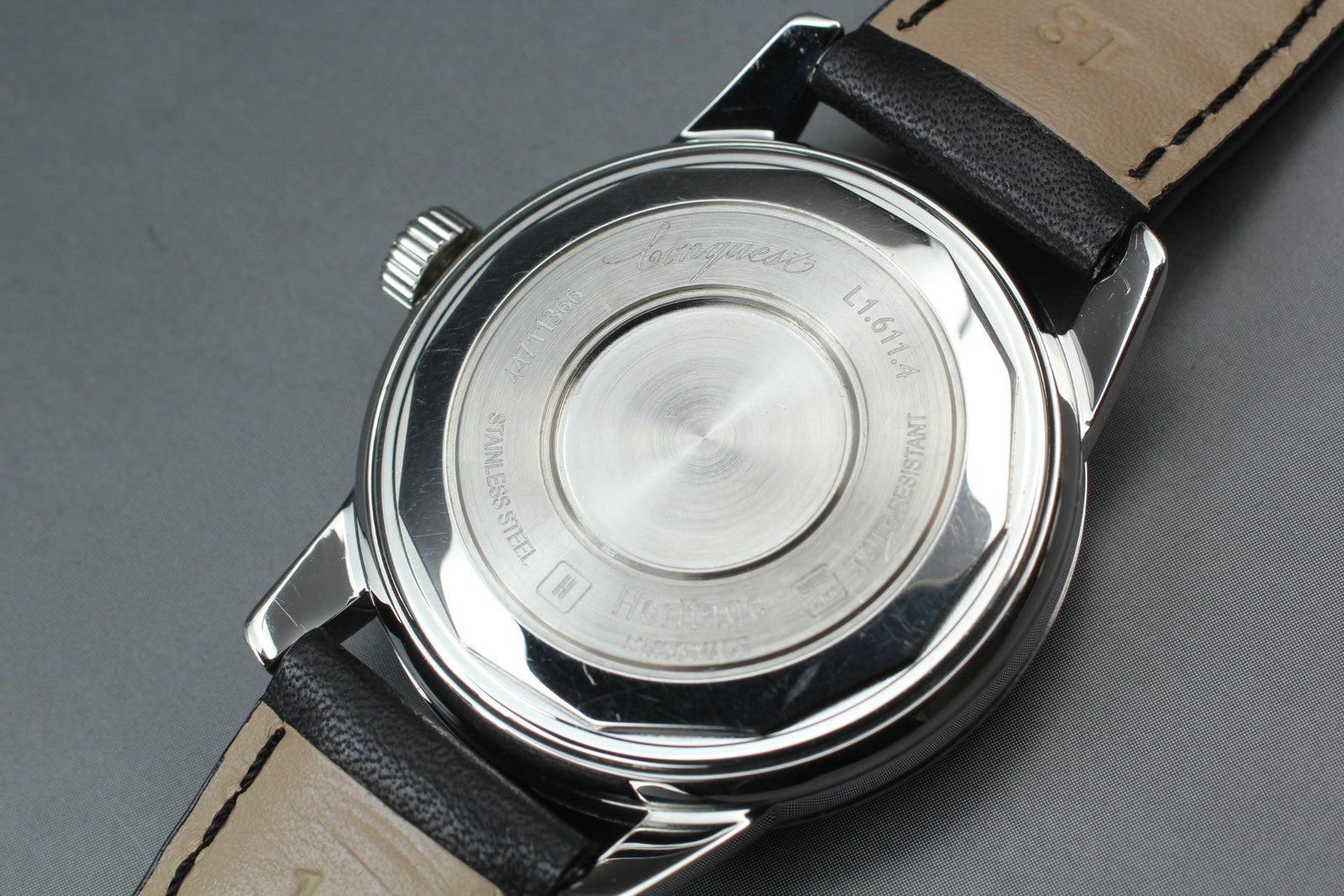Longines Conquest Heritage L1.611.4 34mm Silver Black Automatic Mens Watch [Box]