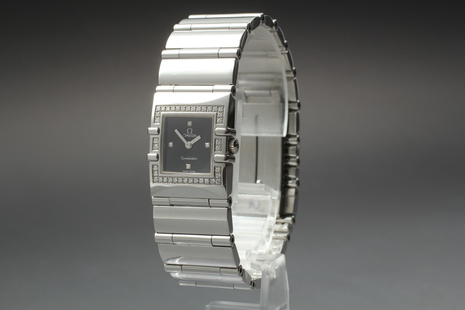 Exc+5 OMEGA Constellation Quadra 895.1230 Cal.1376 Diamond Women's Quartz Watch