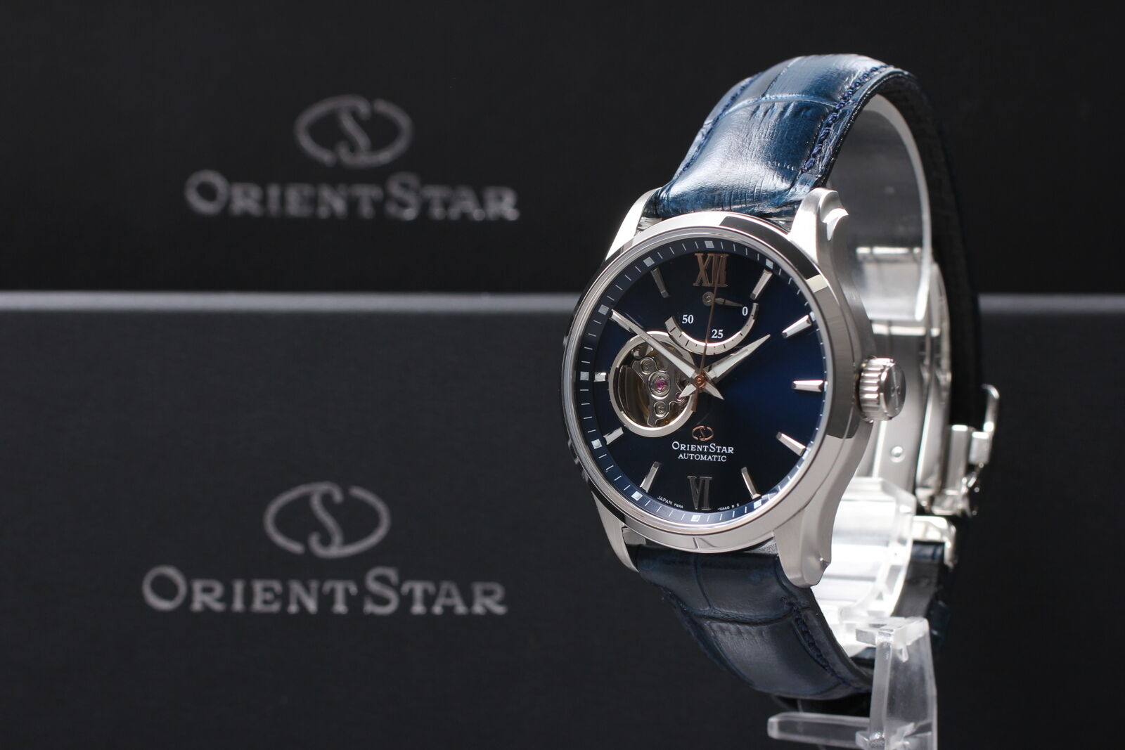 [Near MINT Box] ORIENT STAR F6R4-UAA0 Automatic Blue Dial Men's Watch From JAPAN