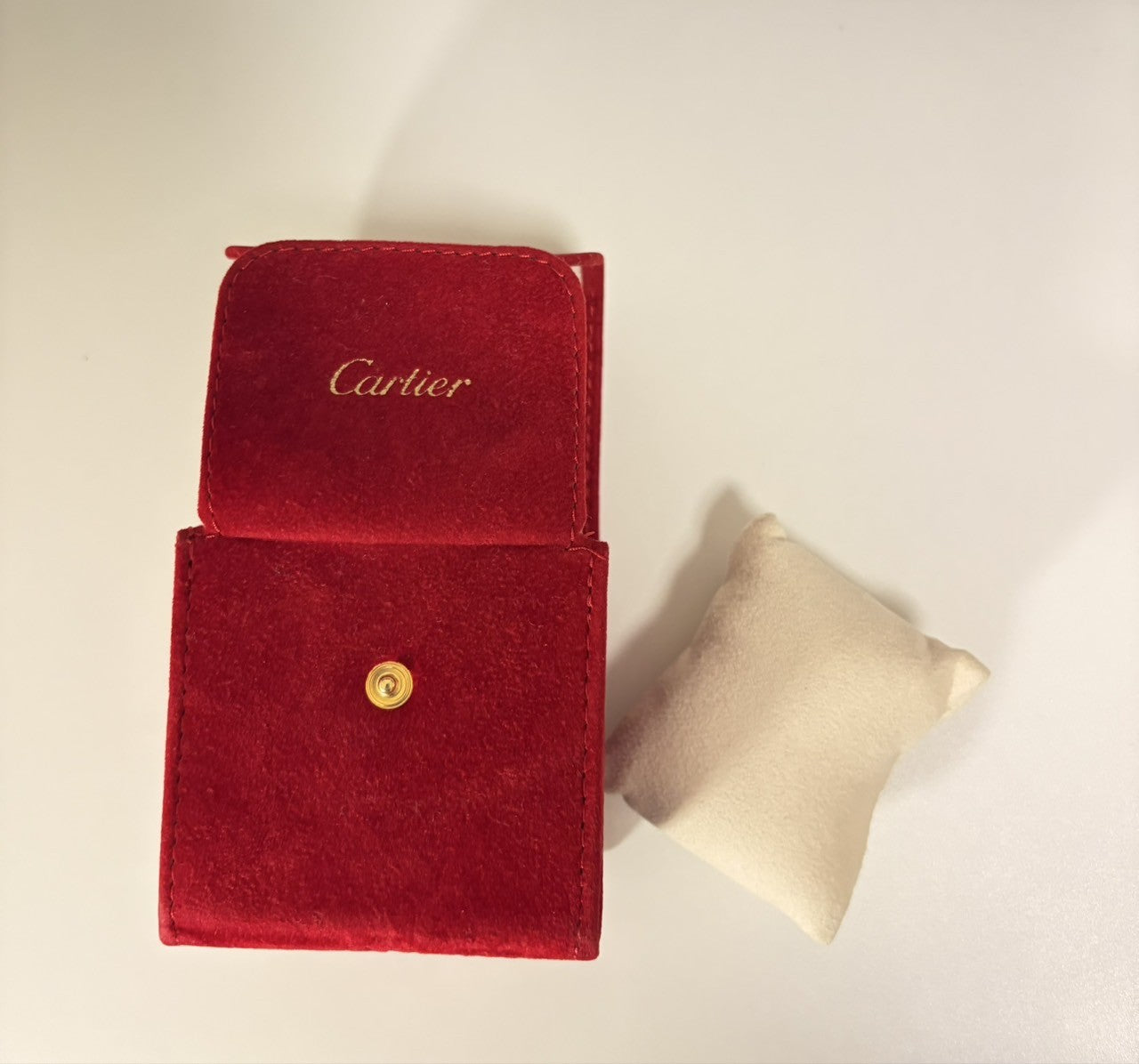 [Overhauled] Cartier Must Colisee Vermeil 2411 Silver Blue Womens Qz Watch Pouch
