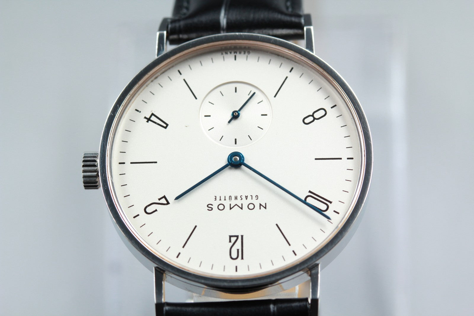 [Exc+5] NOMOS Tangente 35 Small Second 35mm Manual Wind White Black Men's Watch