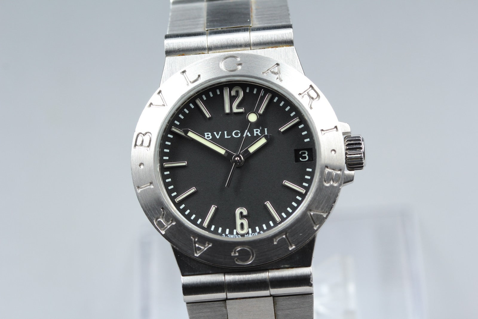 New Batt BVLGARI Diagono Sports LCV29S White Quartz Ladies Watch 29mm JAPAN